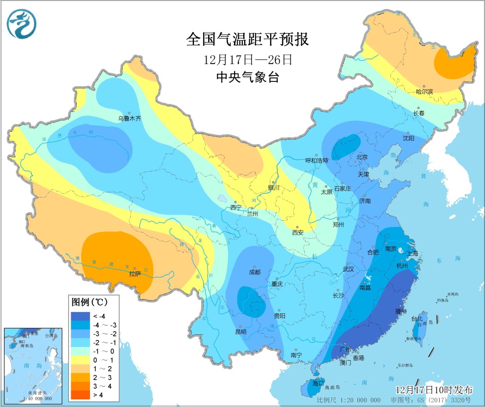 中东部大部气温持续偏低 降水偏少 天95 天95预报 95象资讯 空