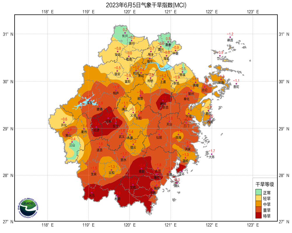 官宣:2023年浙江十大天气气候事件!