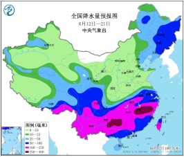 未来10天江南华南及西南地区持续多雨 华北黄淮等地持续高温