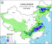 暴雨黄色预警：湖南北部、湖北东部和南部、安徽中部