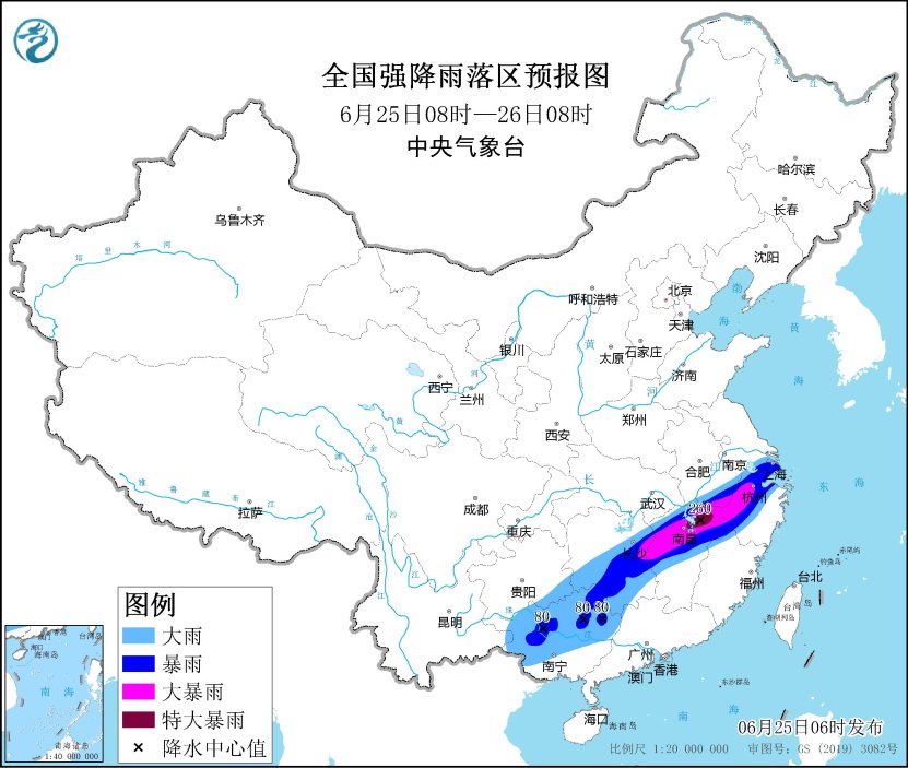 长江中下游地区有持续性强降雨