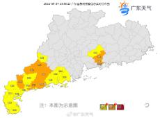 广东全省共有23个暴雨预警信号生效