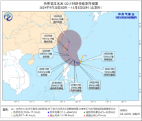 台风“飞燕”将向西北方向移动