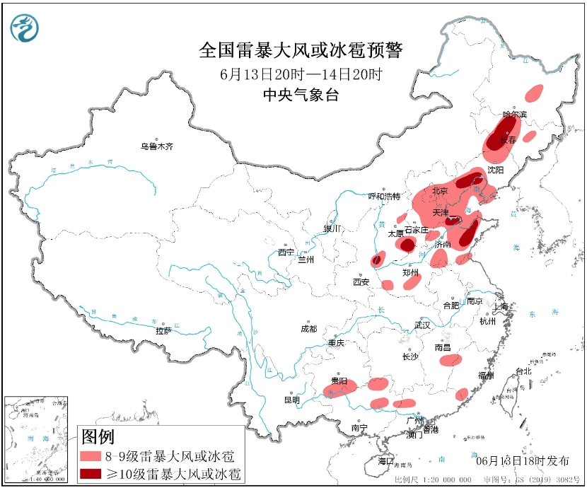 强对流天气预警：湖南江西浙江有短时强降水天气