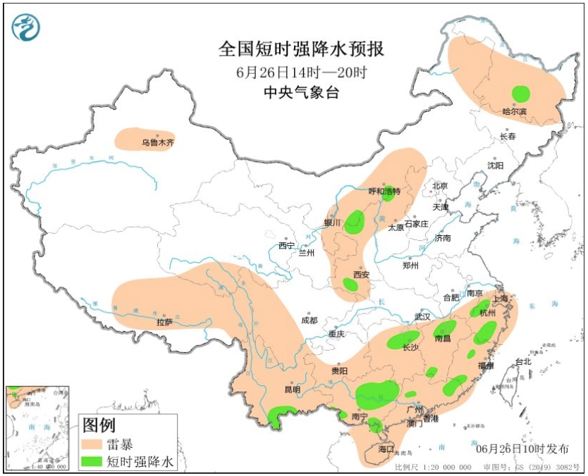 湖南江西浙江广西等地将有强对流天气